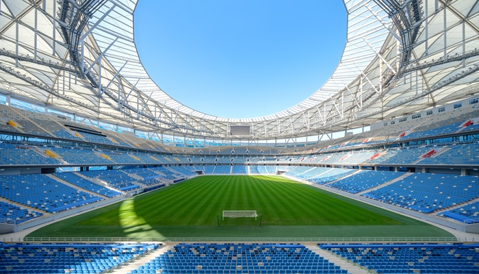 The new stadium has a capacity of 63,000.<br />Terrence Zhang
